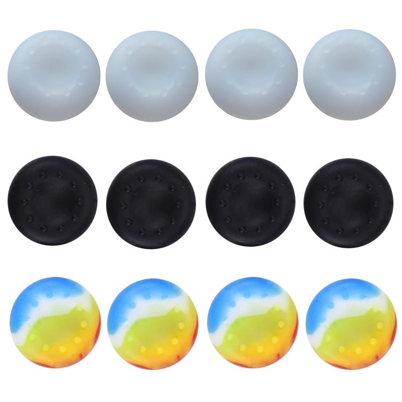 12Pcs Silicone Controller Grips / Thumbstick Extension | PS4/PS3/PS5/Xbox360/Xbox One/Switch Pro - Krazed Gaming