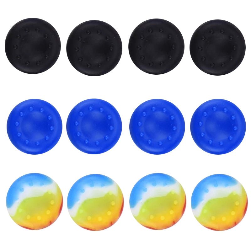 12Pcs Silicone Controller Grips / Thumbstick Extension | PS4/PS3/PS5/Xbox360/Xbox One/Switch Pro - Krazed Gaming