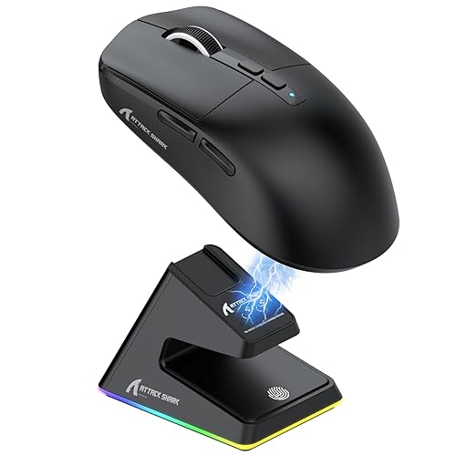 Attack Shark X6 Lightweight Wireless Gaming Mouse with 3 Modes - Wired, 2.4G, BT 5.2 for up to 26K DPI - Krazed Gaming