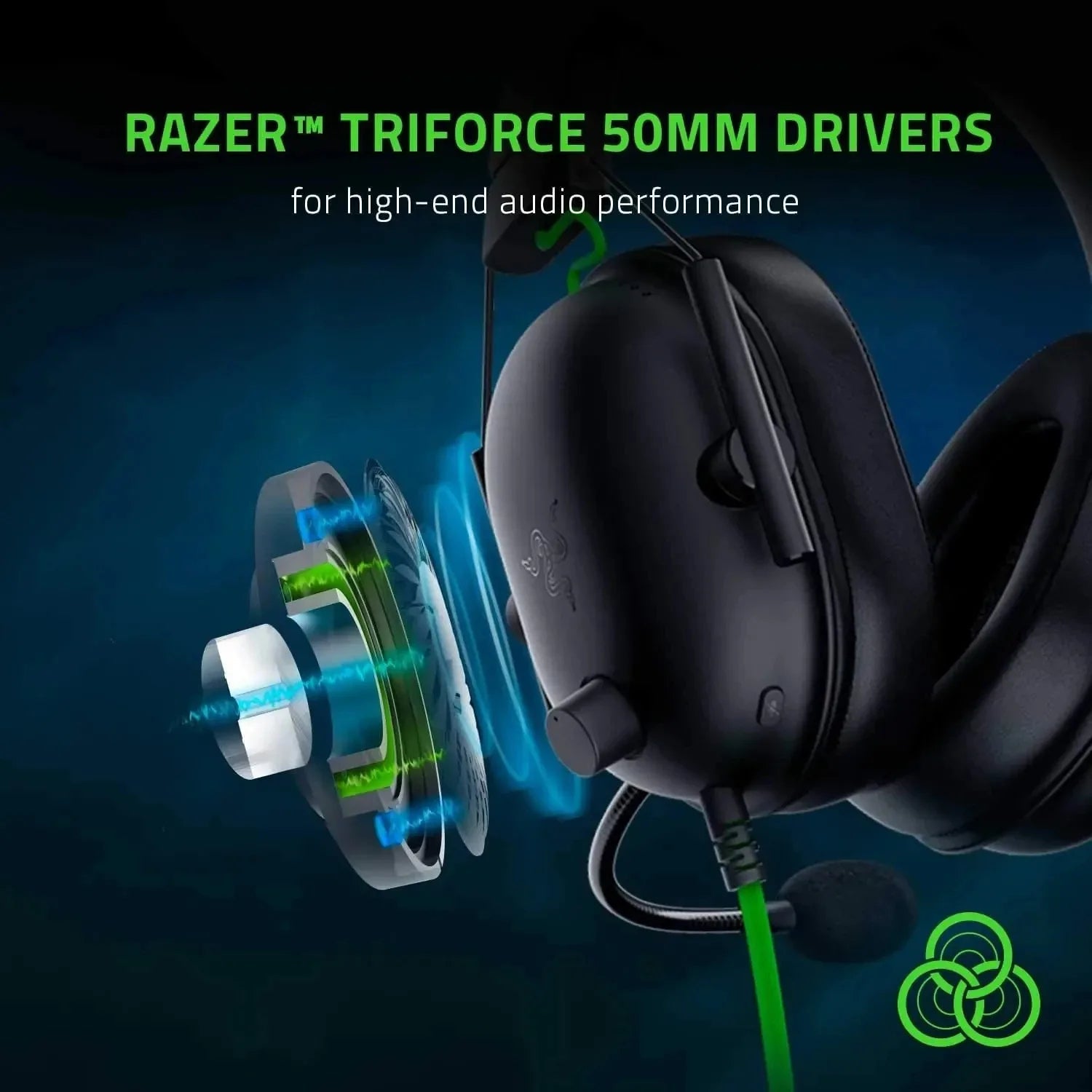 Authentic Razer BlackShark V2X Wired Esports Headset w/ Advanced Passive Noise Cancellation, 7.1 Surround Sound, Hyperclear Cardioid Mic - Krazed Gaming