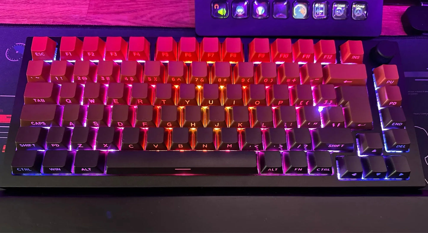 " Bloody Samurai " 133 Keycaps Set Side Print Shine Through Double Shot PBT Cherry Profile - Krazed Gaming