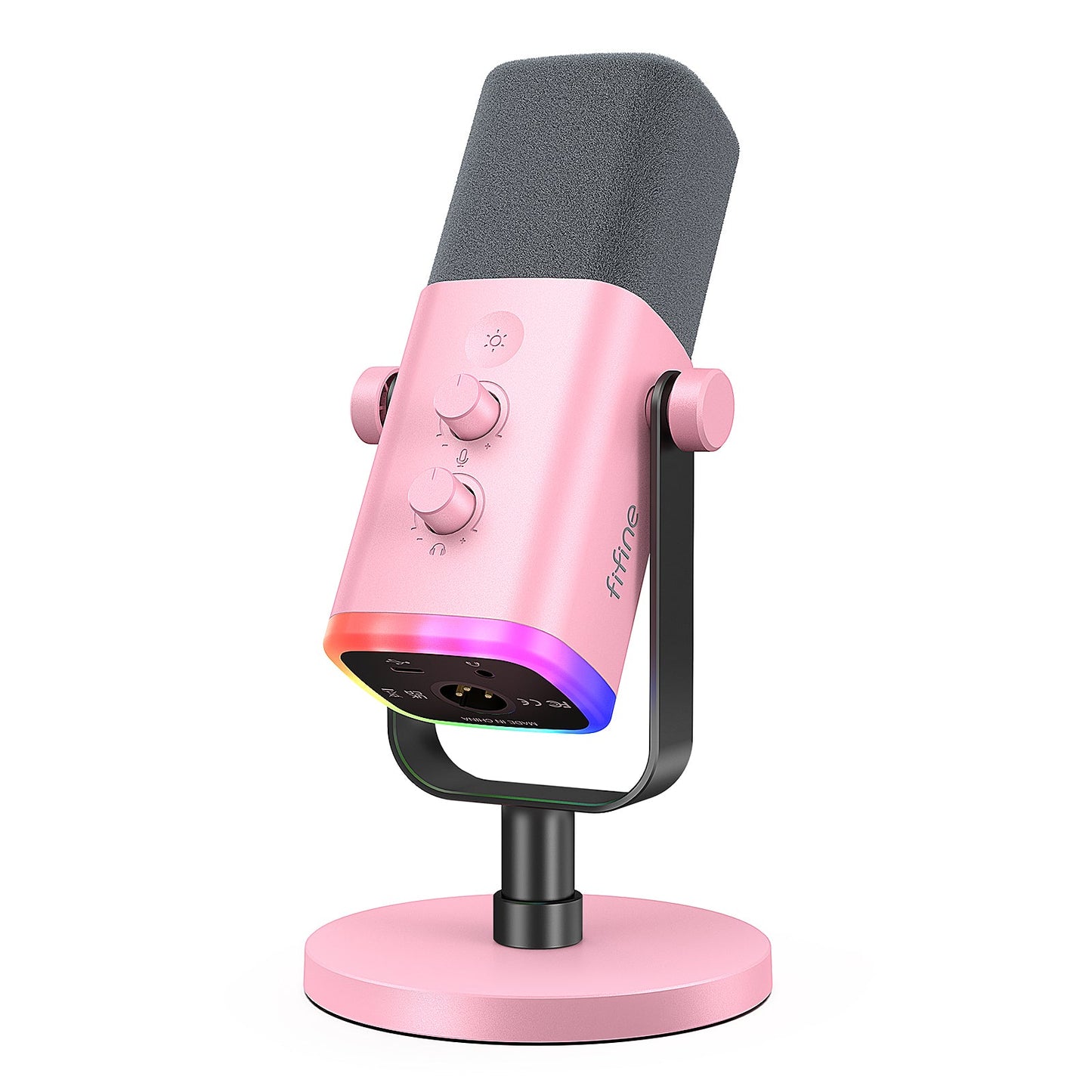 Fifine Gaming Mic - USB and XLR Connections, Dynamic Microphone with Touch Mute Button, Headphone Jack, More - Krazed Gaming