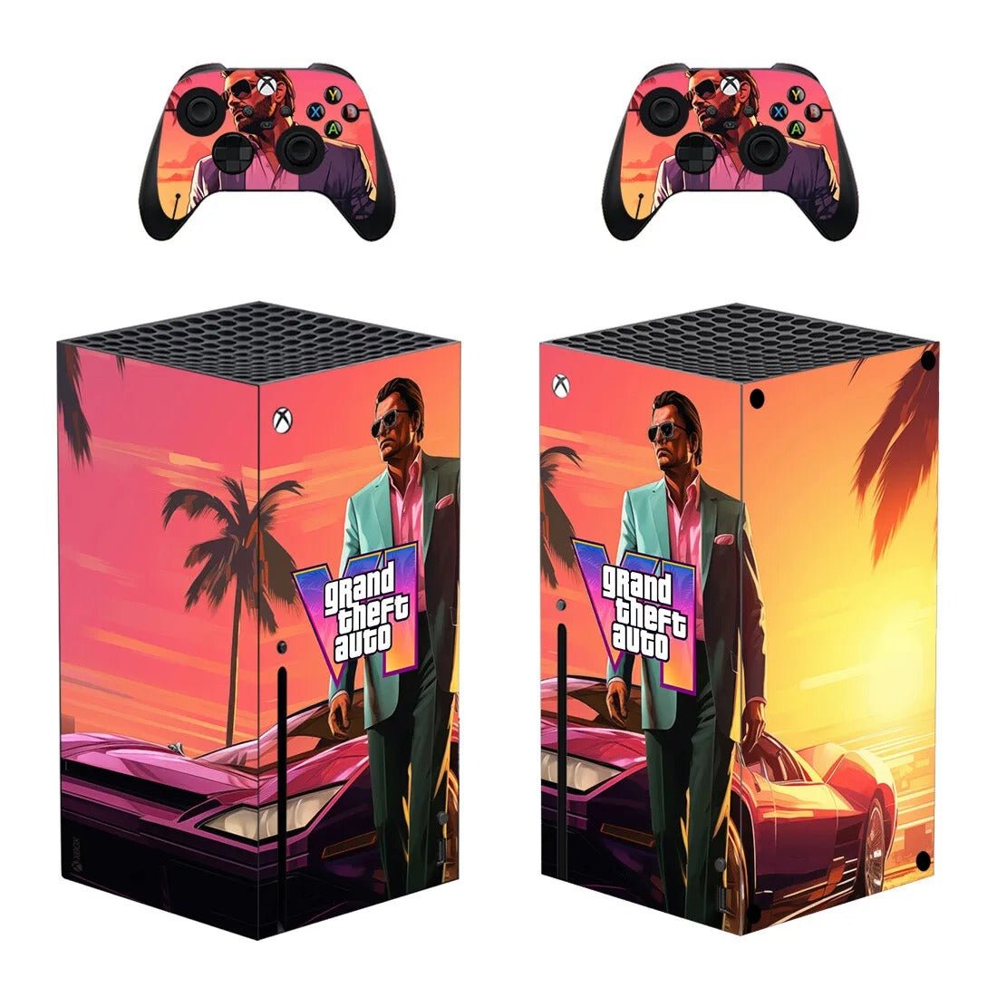 GTA Themed Sticker/Decal Cover for Xbox Series X (w/ Many Styles) - Krazed Gaming