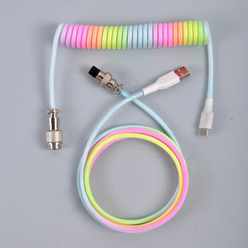 KG ColorWave Coiled Cable USB Type C - Krazed Gaming