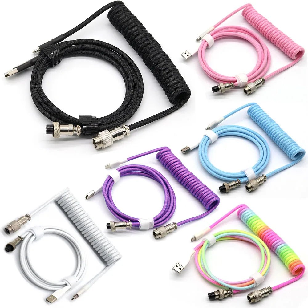 KG ColorWave Coiled Cable USB Type C - Krazed Gaming