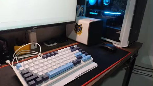 KG82 Wired Mechanical Keyboard w/ Blue Switches | Multifunctional Knob | 75% Layout, 82 Keys - Krazed Gaming