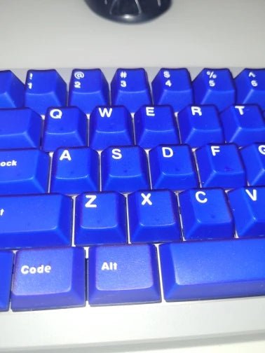 KGABS1B - 114 Keys Classic Blue Semi - Transparent Double Shot ABS Keycaps Double Sho - Krazed Gaming