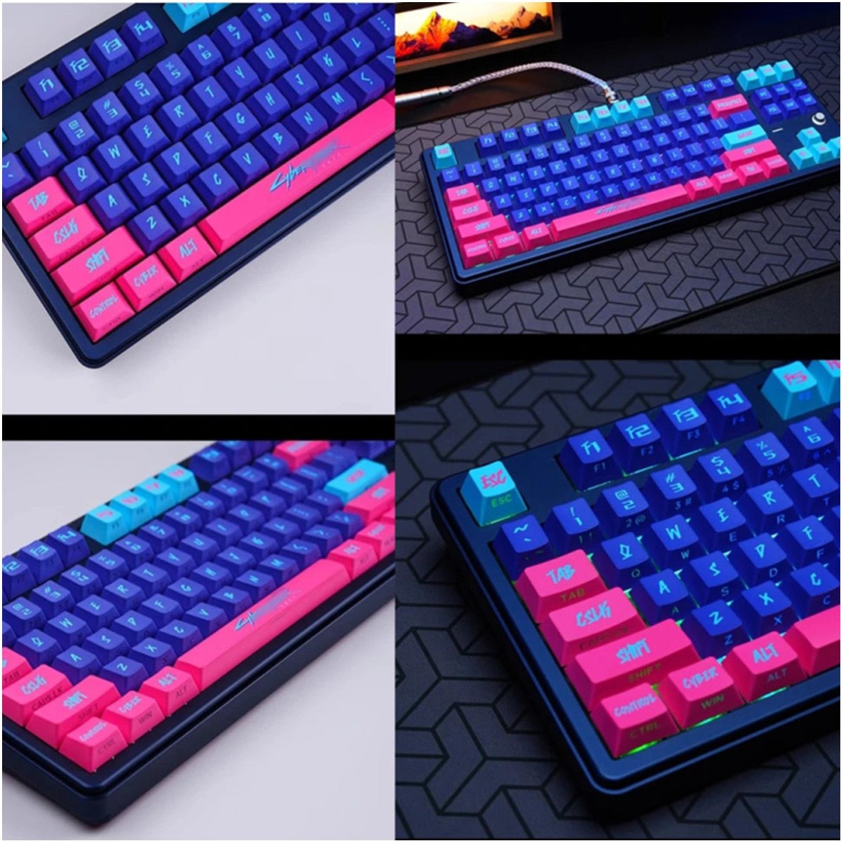 PBT Keycaps 113 Key Set Dye Sublimation (Cherry MX Profile) - Krazed Gaming