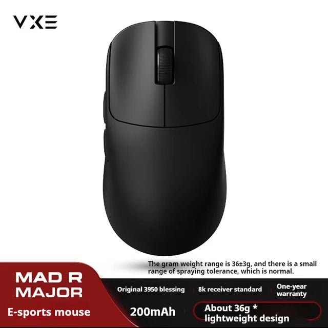 VGN VXE MAD R/ MAD R MAJOR Wireless Mouse | PAW3950 Sensor 8K/ 1K - Krazed Gaming