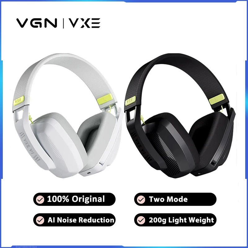 Vgn Vxe Siren V1 Gaming Headset Bluetooth 5.3 or 2.4g Wireless USB Chip | Lightweight Headphone With Microphone for Esports - Krazed Gaming